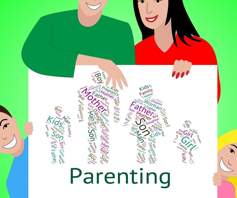 Free Image of Parenting Words Indicates Mother And Baby And Child 
