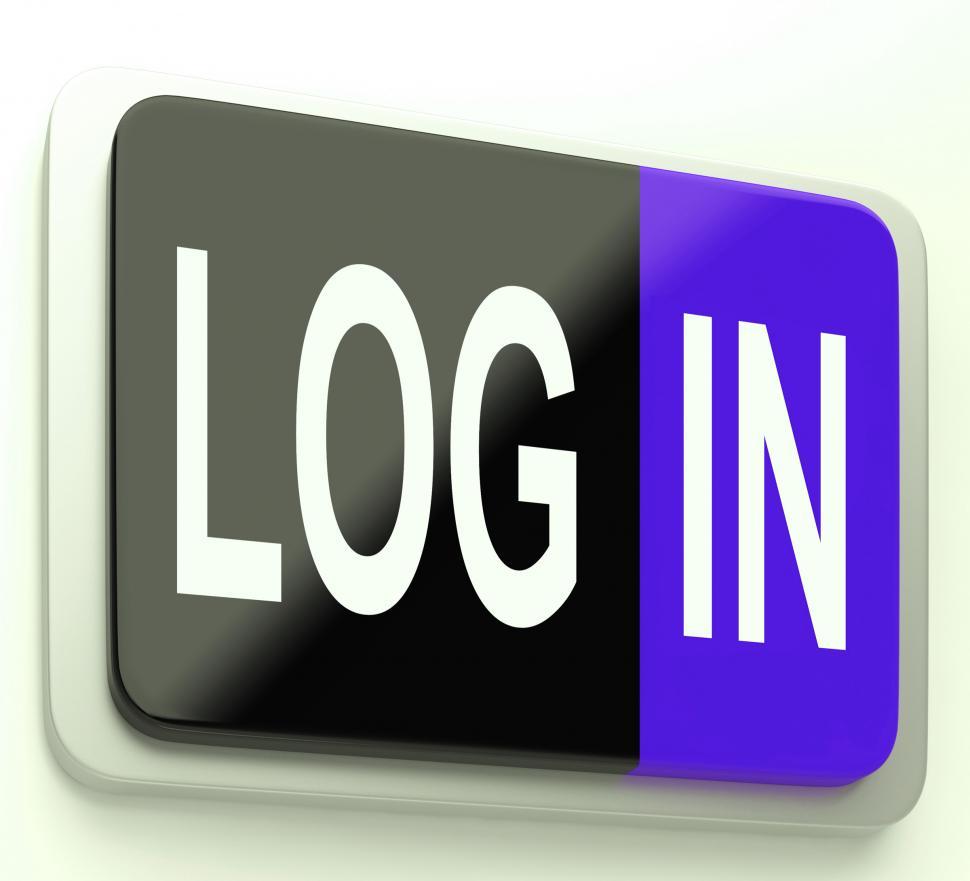 Free Image of Log In Login Button Shows Sign In Online 