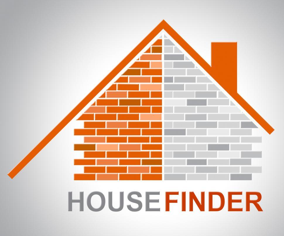 Free Image of House Finder Shows Finders Home And Found 