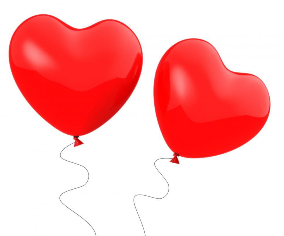 Free Image of Heart Balloons Show Togetherness Affection And Attraction 