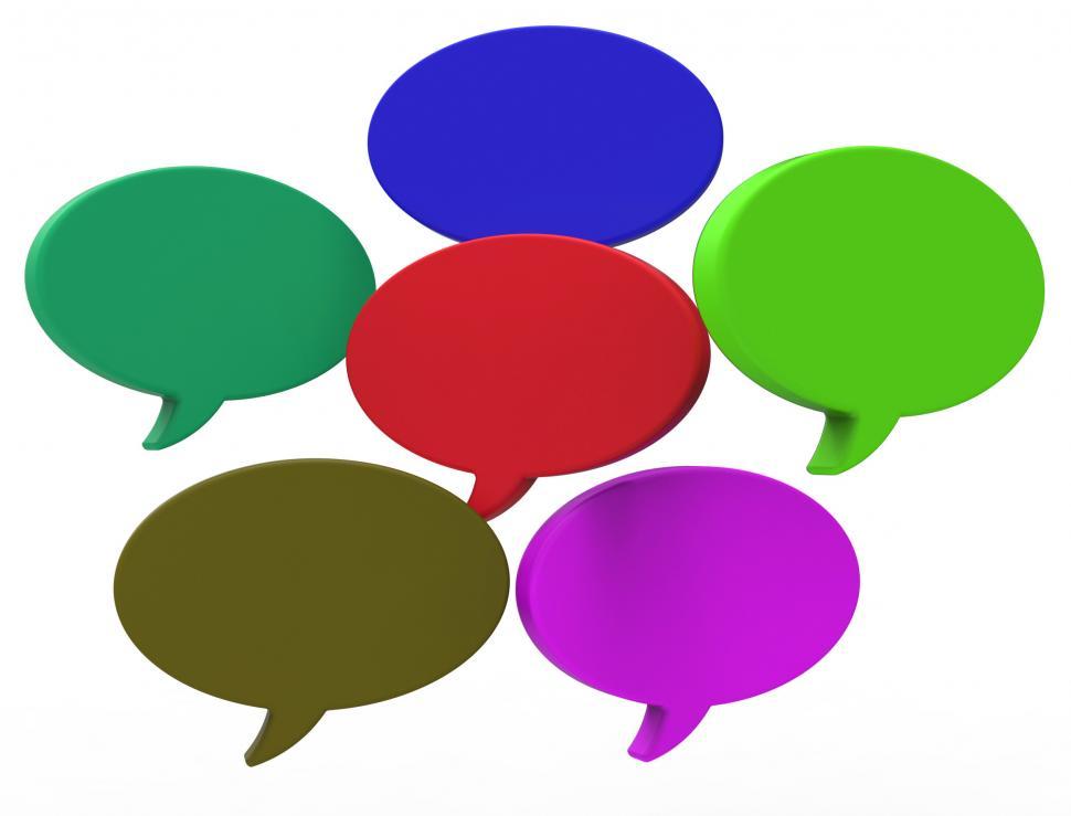 Free Image of Blank Speech Balloon Shows Copyspace For Thought Chat Or Idea 