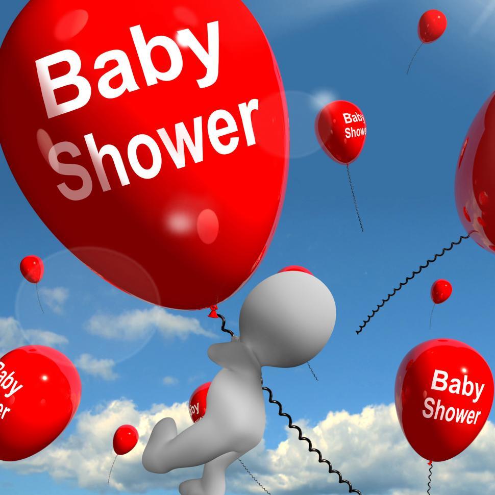 Free Image of Baby Shower Balloons Shows Cheerful Parties and Festivities 