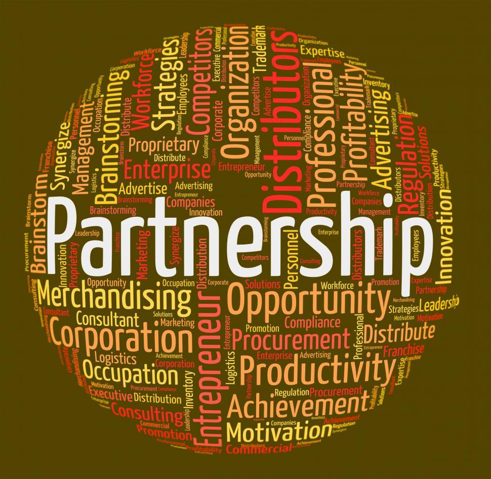 Free Image of Partnership Word Shows Working Together And Cooperation 