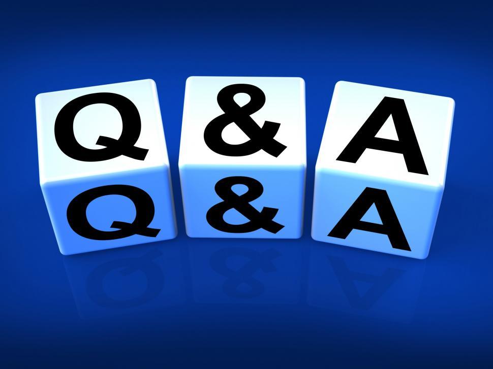 Free Image of Q&A Blocks Refer to Questions and Answers 