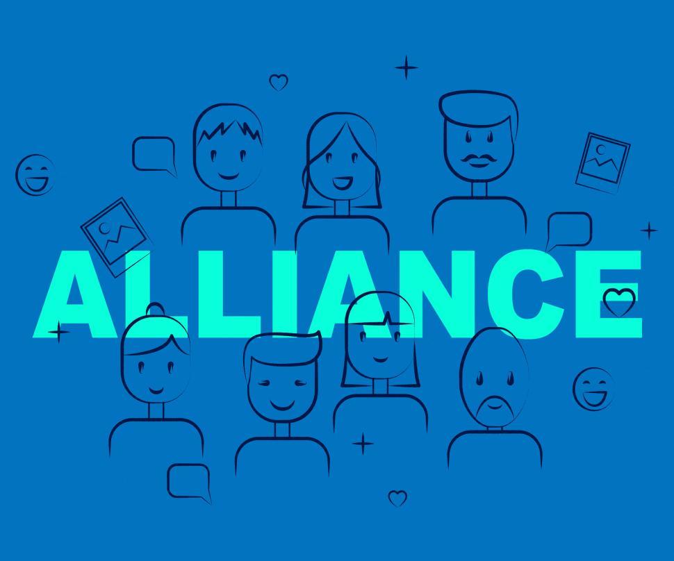 Download Free Stock Photo of Alliance Of People Means Cooperate Cooperation And Team 