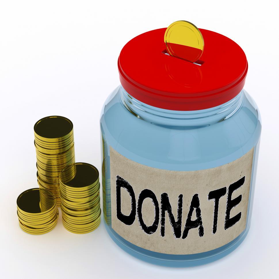 Free Image of Donate Jar Means Fundraiser Charity And Giving 