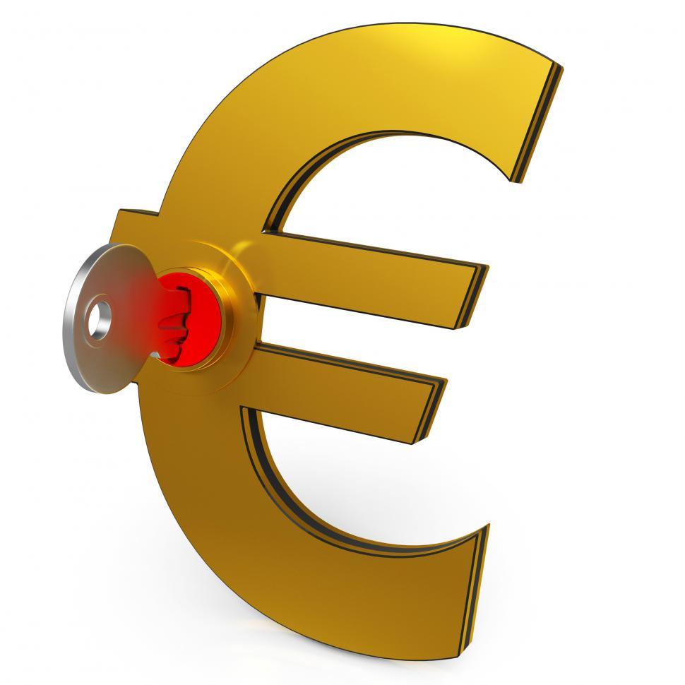 Free Image of Euro Key Showing Savings And Finance 
