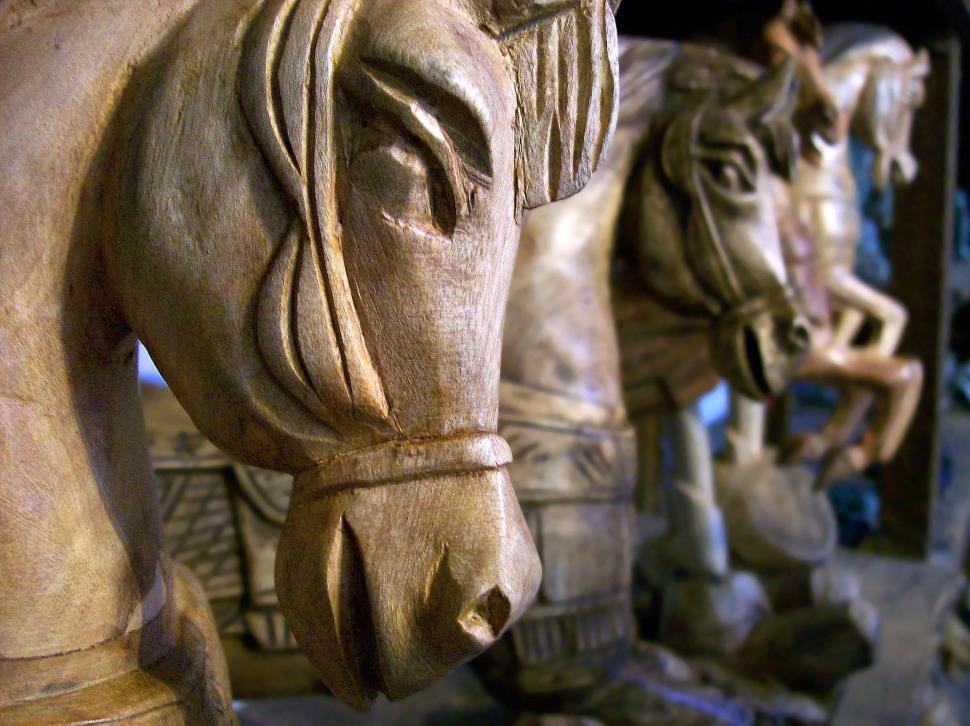Free Image of Wooden Horses 