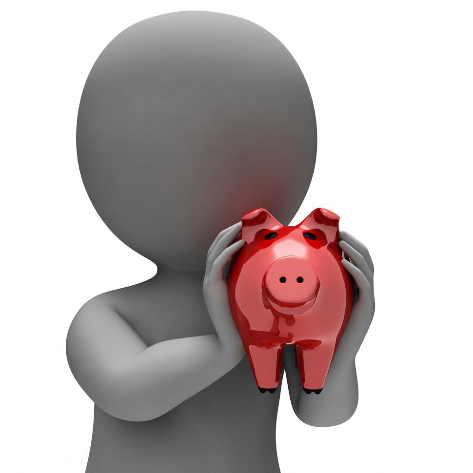 Free Image of Save Savings Represents Piggy Bank And Render 3d Rendering 