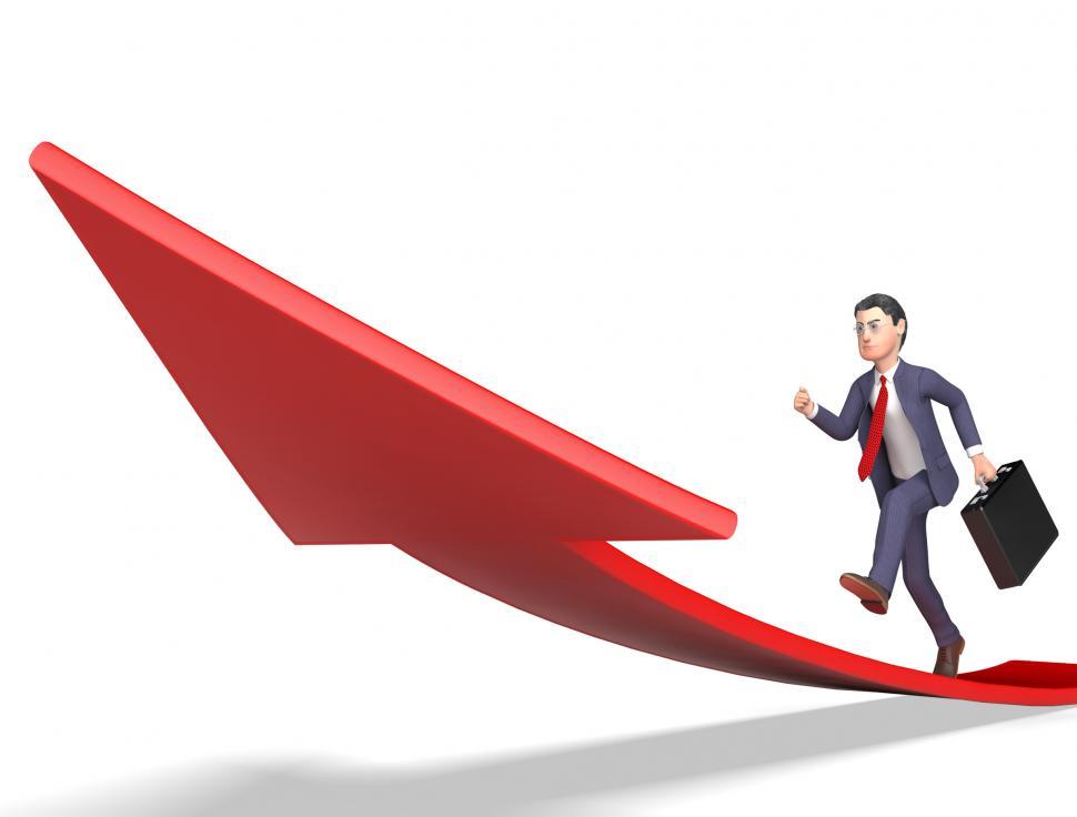 Free Image of Aims Arrow Shows Business Person And Ahead 3d Rendering 