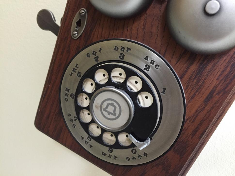 Free Image of Vintage Telephone on Wall  