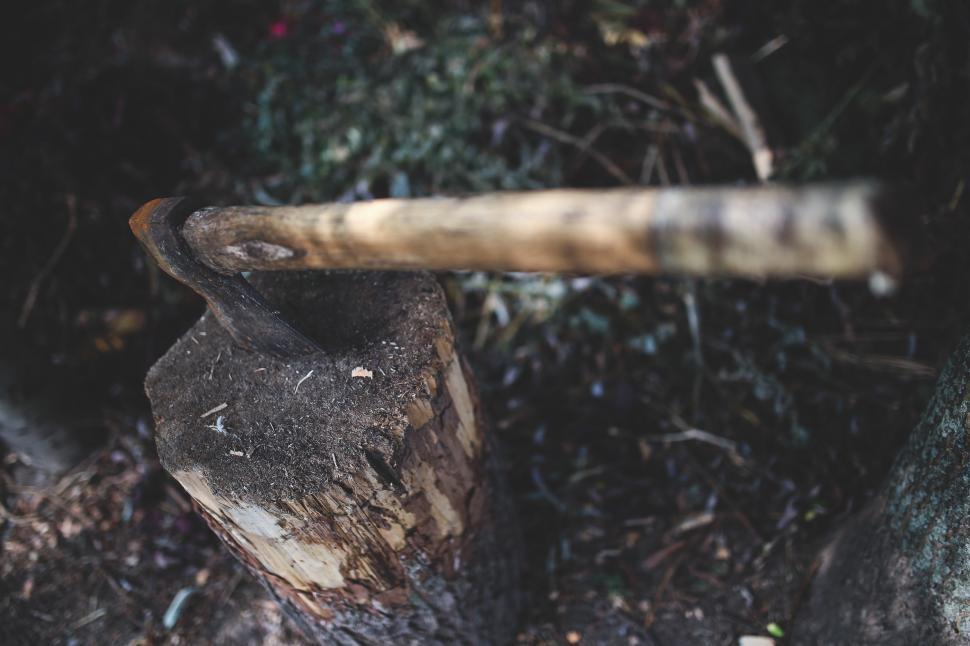 Free Image of Close Up of an Old Axe on the Ground 