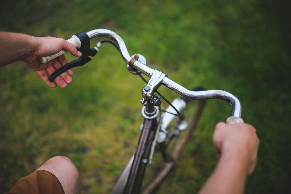 Free Image of Close Up of Person Riding a Bike 