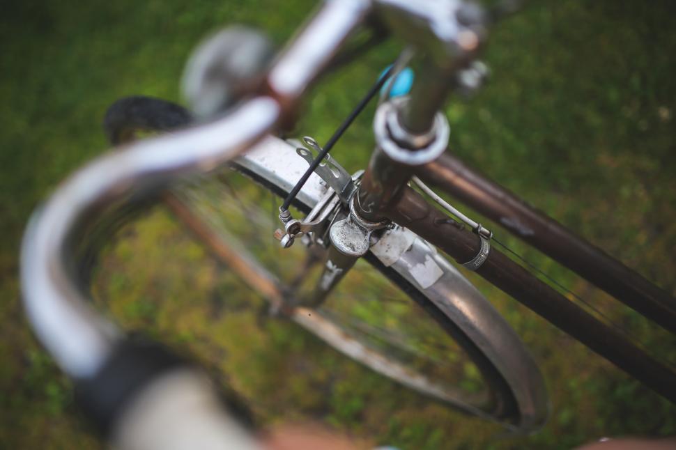Free Image of Close Up of Bike Handlebars on a Bicycle 