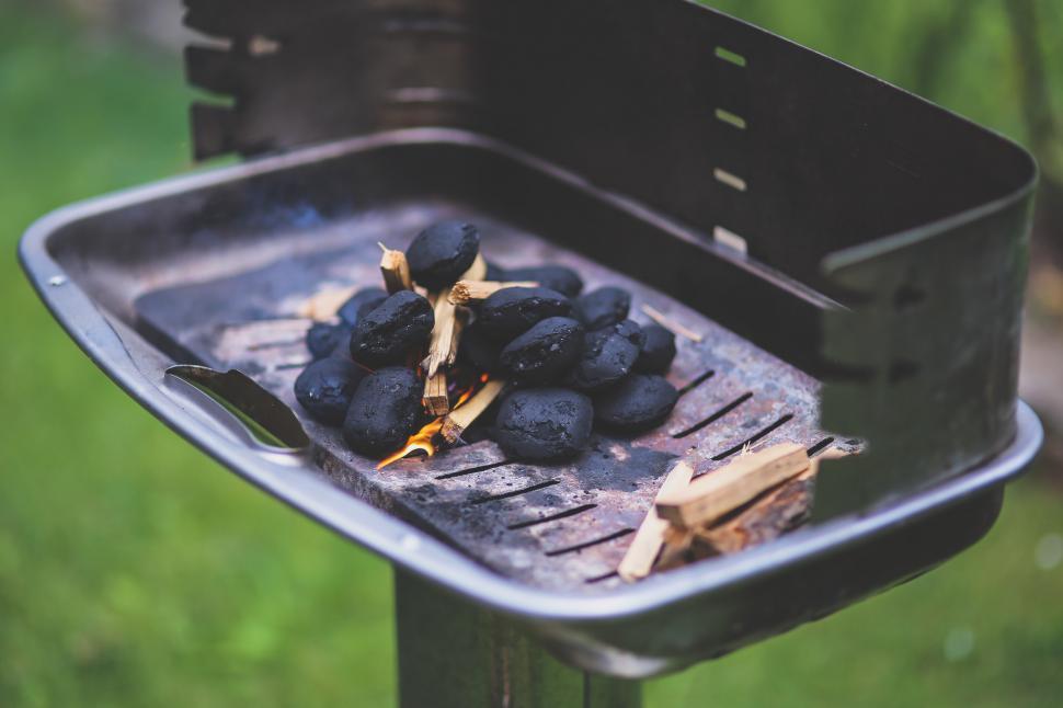 Free Image of Grilled Food Cooking on Outdoor BBQ Grill 