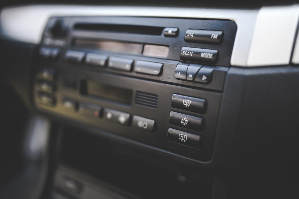 Free Image of Close Up Shot of a Car Radio 