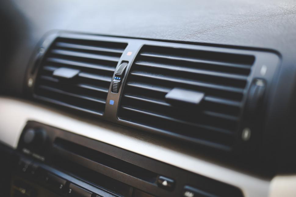 Free Image of Close Up of a Radio in a Car 