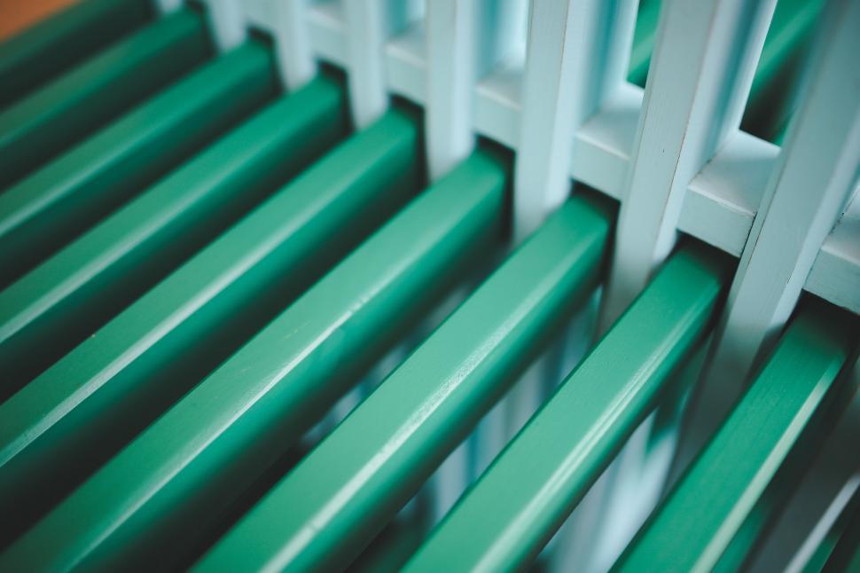 Free Image of Row of Green and White Chairs 