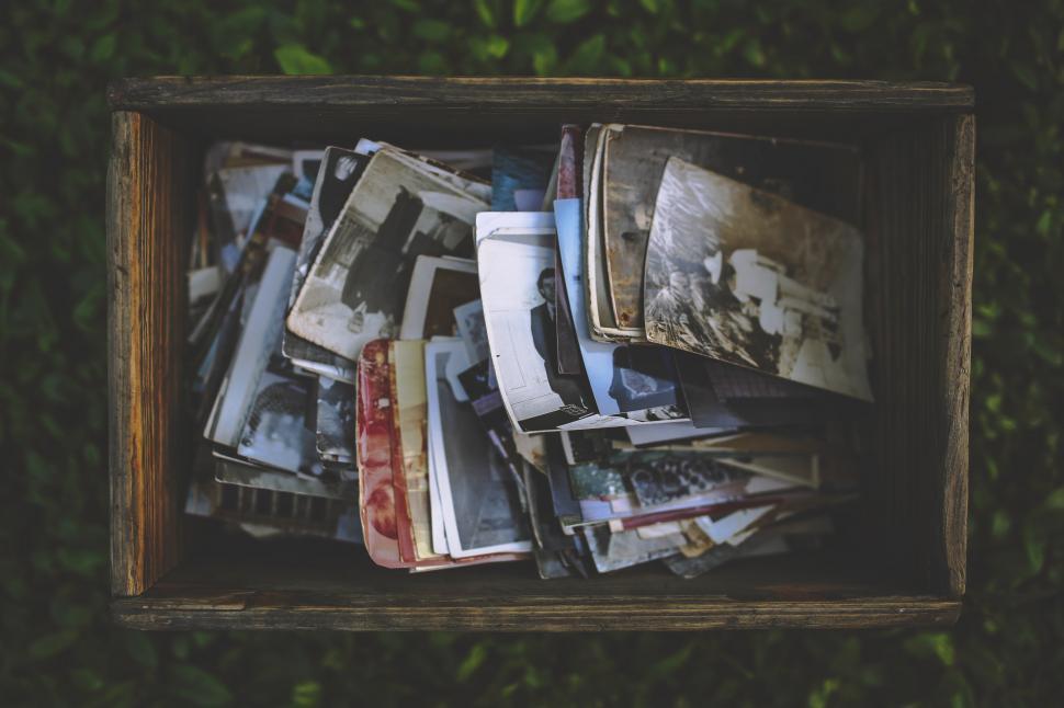 Free Image of Wooden Box Filled With Junk 