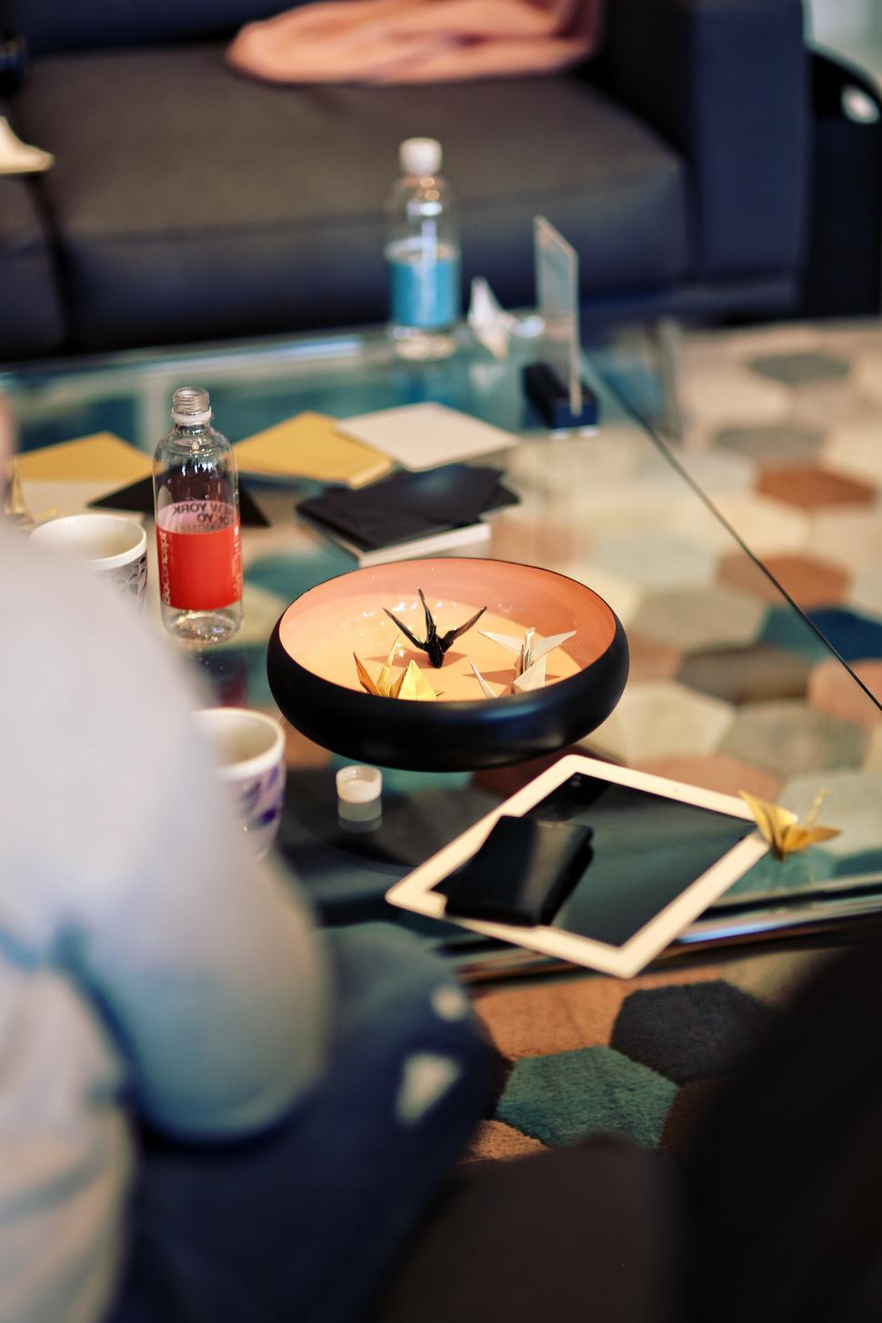 Free Image of Tablet and Plate on Table 