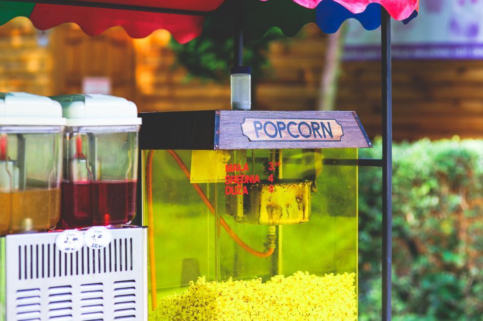 Free Image of Popcorn Dispenser on Table 