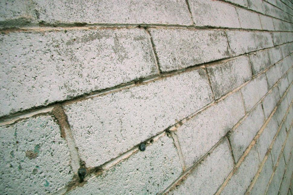 Free Image of White block wall perspective 