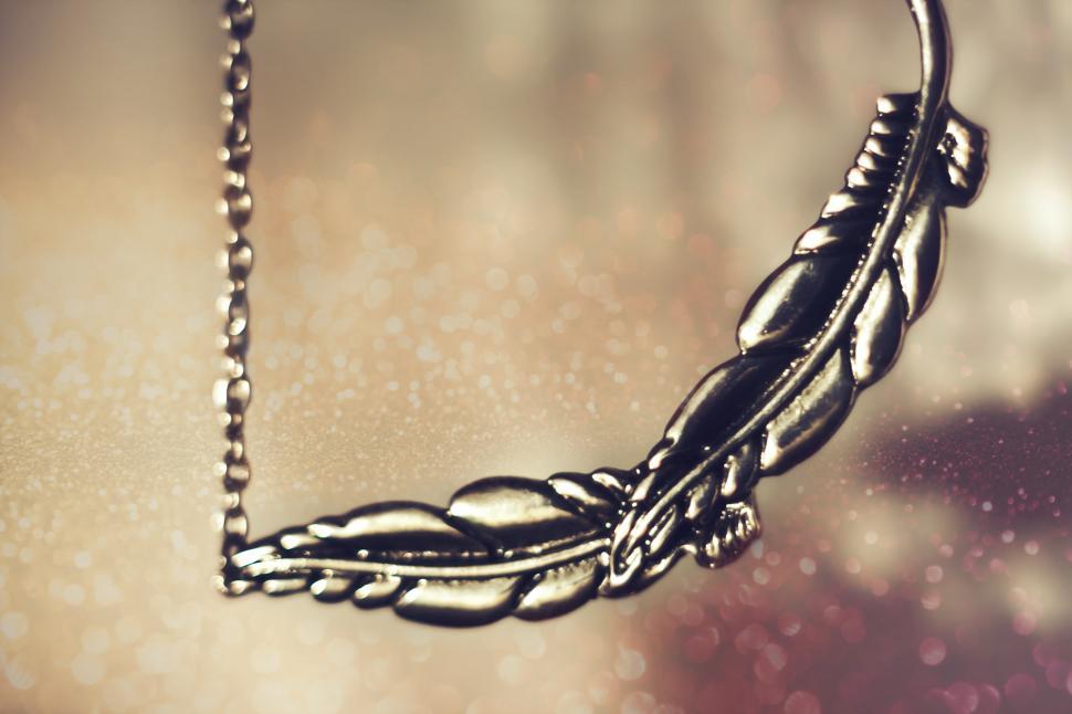 Free Image of Close Up of a Necklace on a Chain 