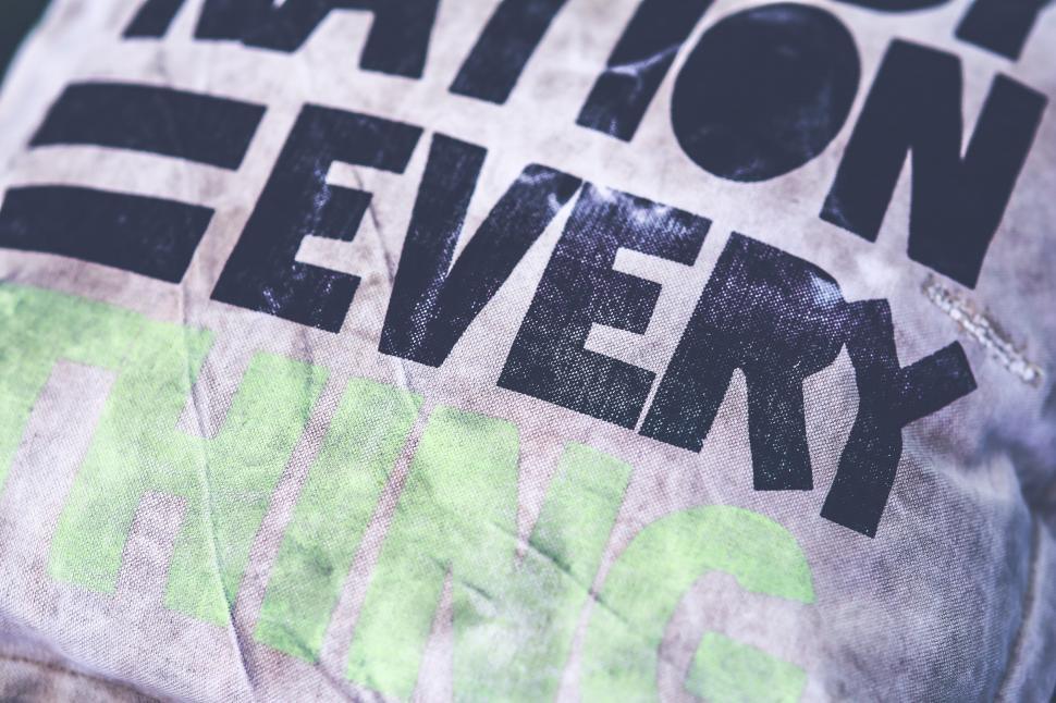 Free Image of Close Up of T-Shirt With Salvation Everyday Print 