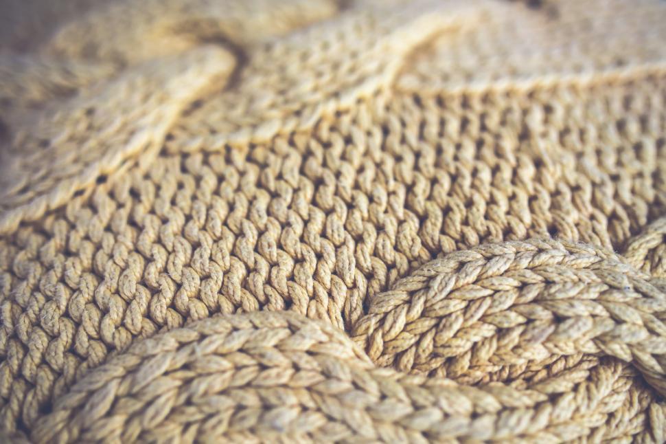 Free Image of Close-Up of a Knitted Object on a Table 