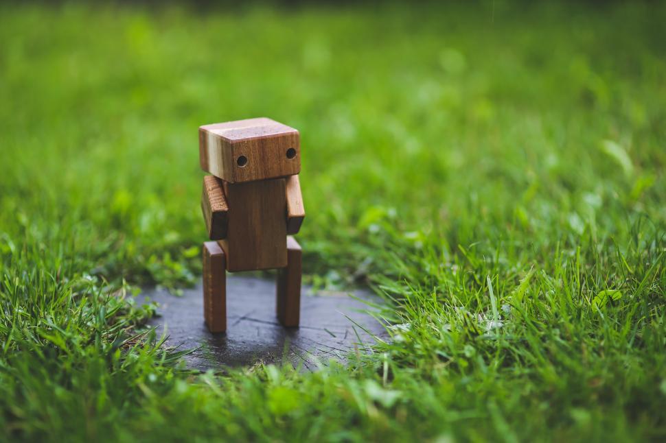 Free Image of Wooden Toy on Puddle of Water 