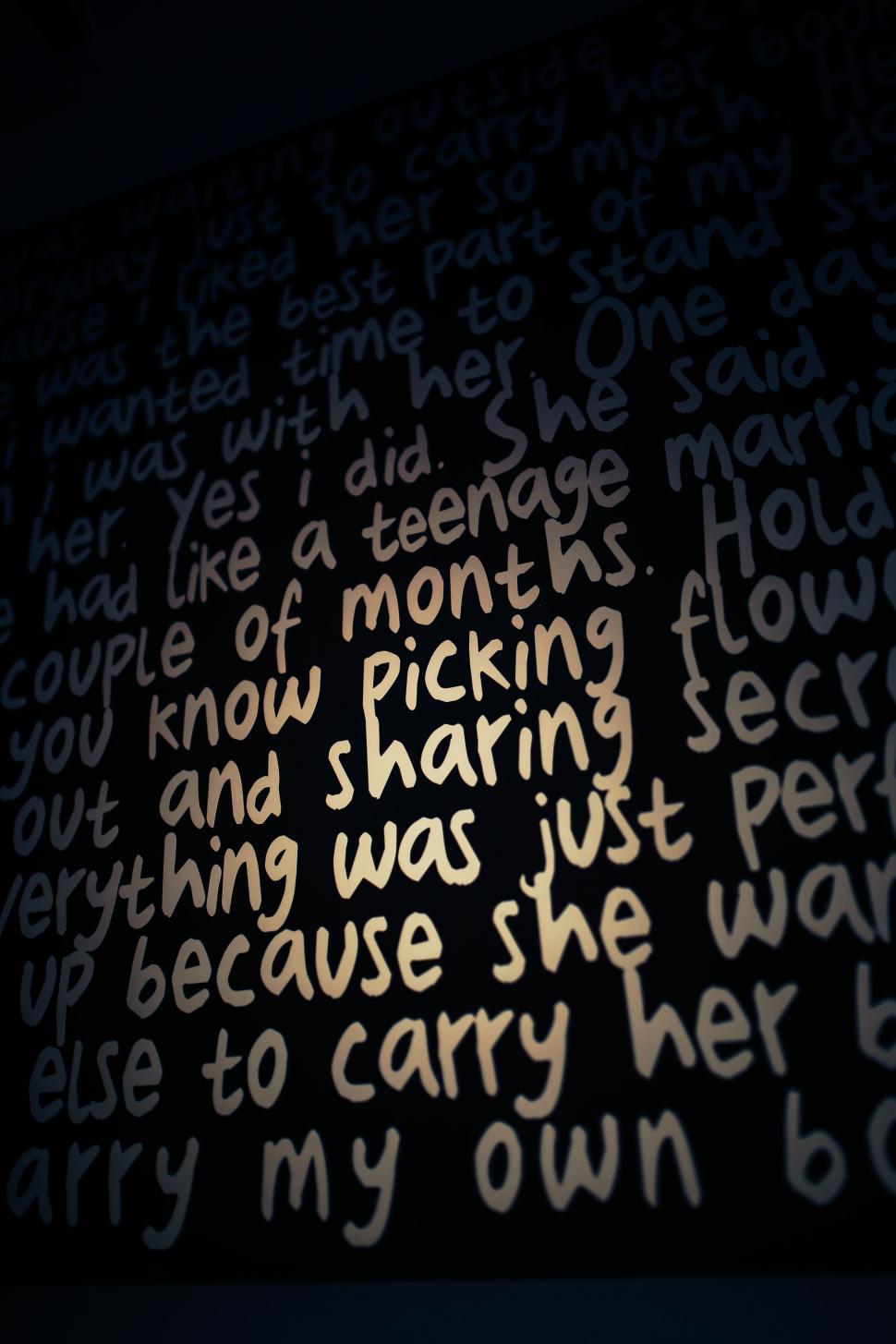 Free Image of Close Up of Text on Black Background 