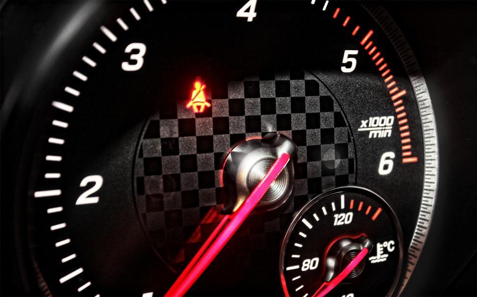 Free Image of Sports Car RPM Gauge Speeding  