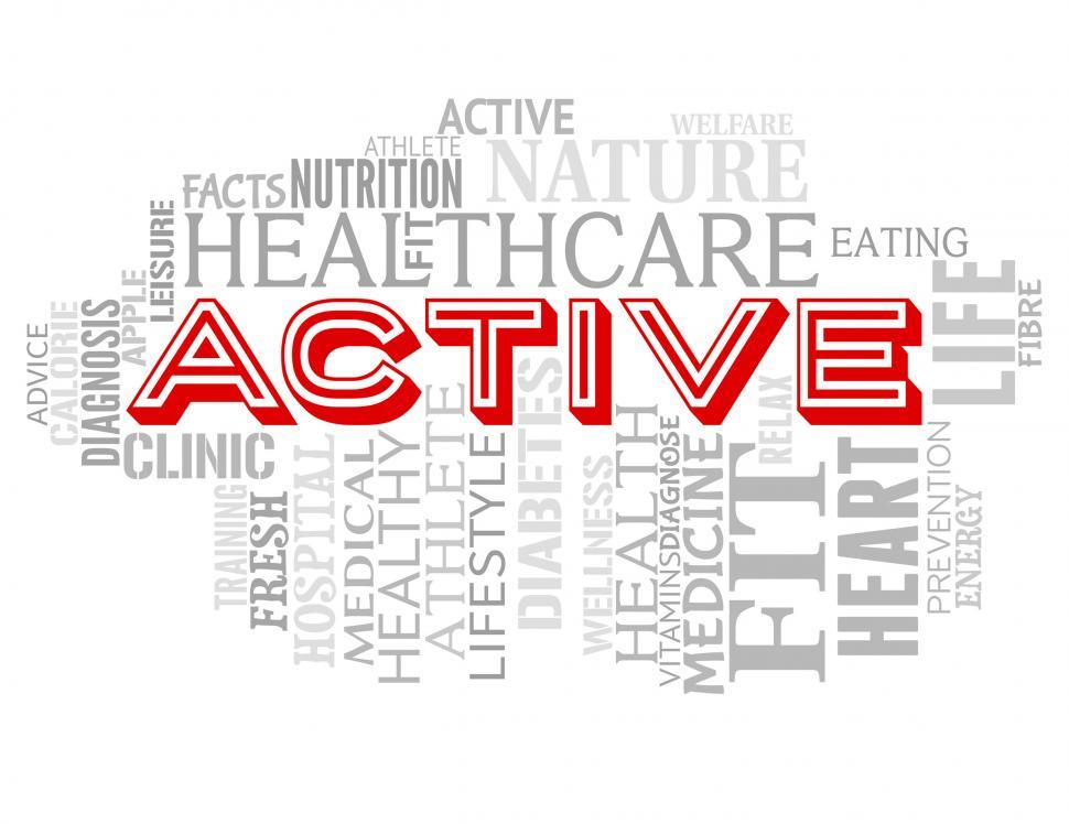 Download Free Stock Photo of Active Words Indicates Getting Fit And Lively 
