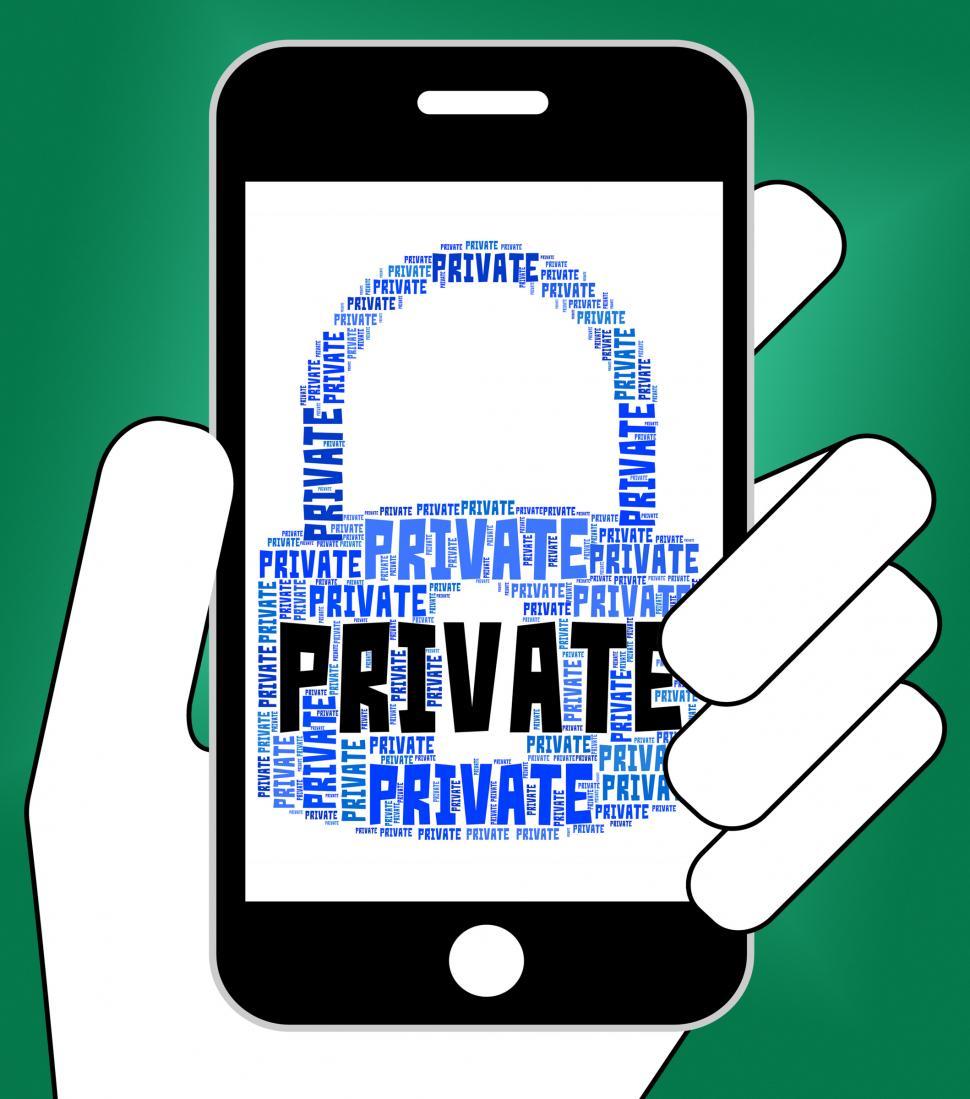 Free Image of Private Lock Shows Secrecy Classified And Words 