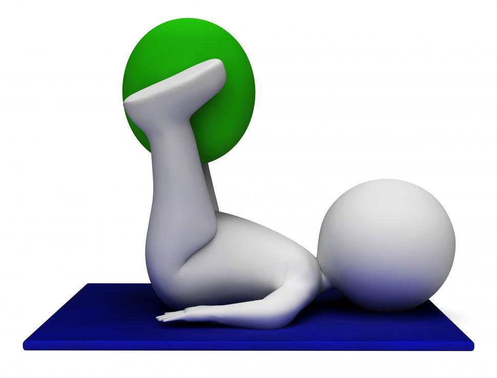 Free Image of Exercise Ball Represents Get Fit And Exercised 3d Rendering 