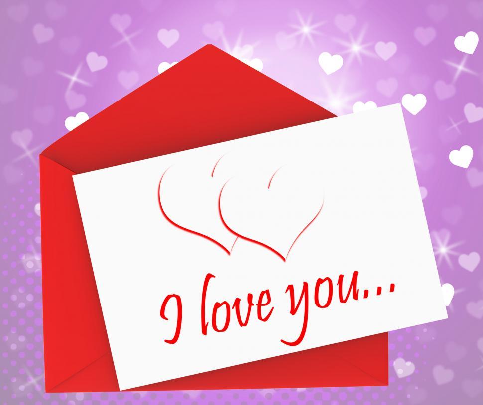 Free Image of I Love You On Envelope Means Valentines Card Or Romantic Letter 