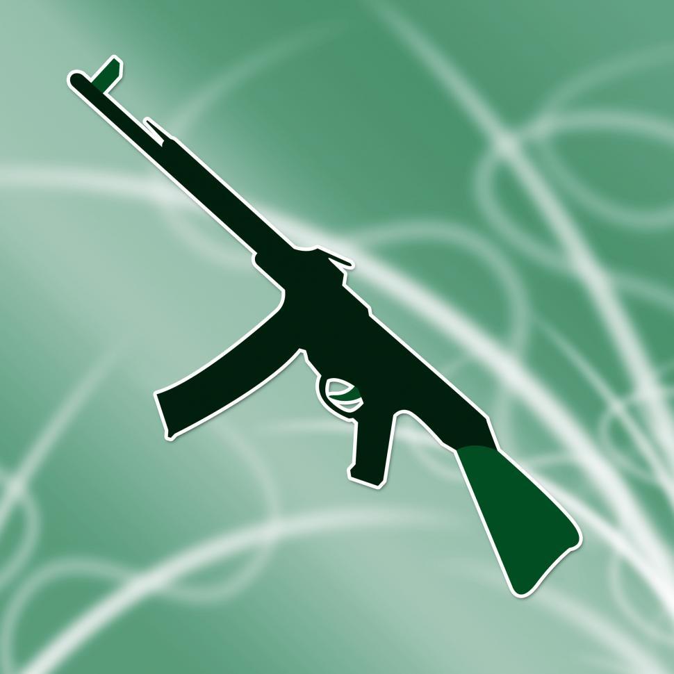 Free Image of Machine Gun Icon Represents Combat And War 