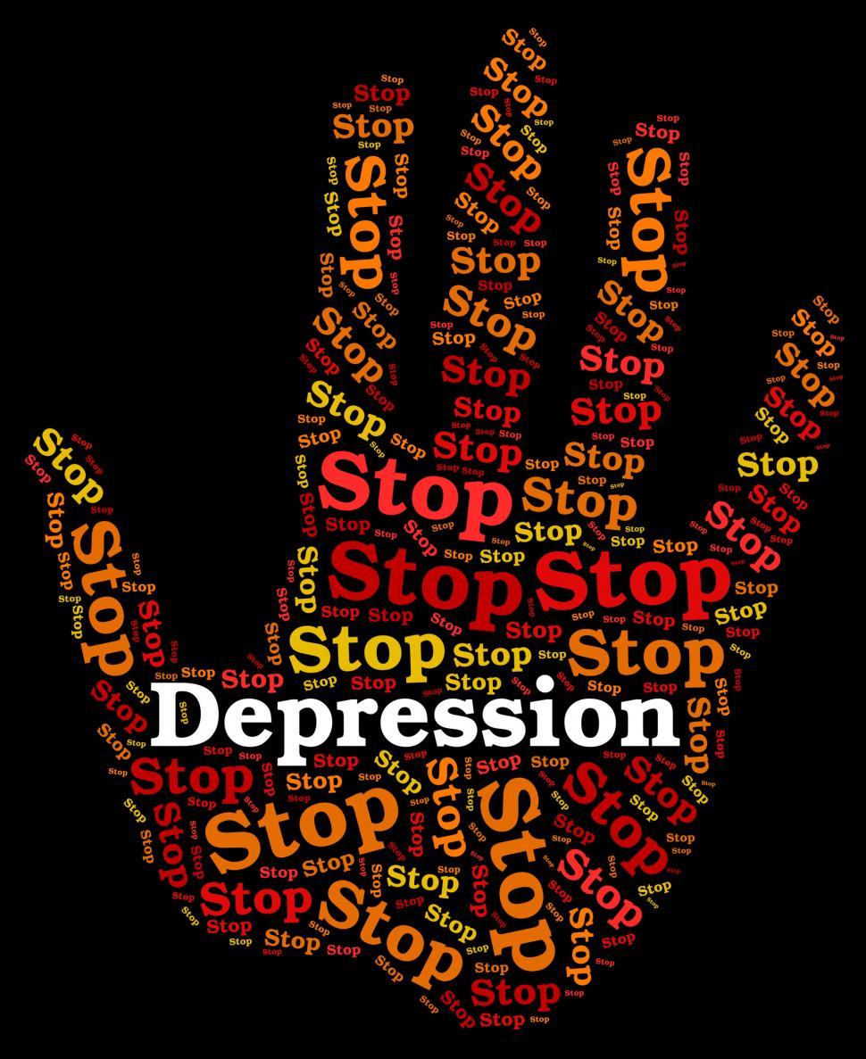 Free Image of Stop Depression Represents Warning Sign And Caution 