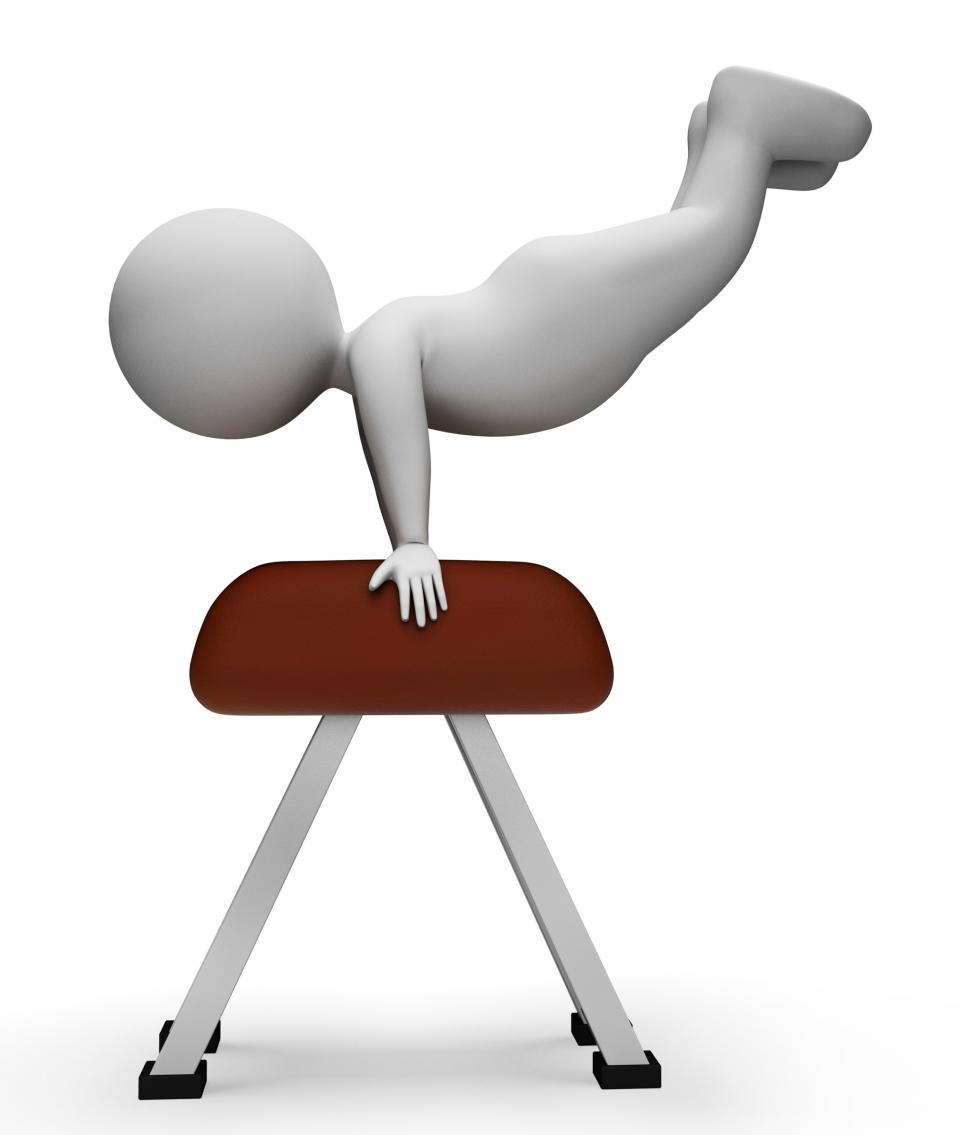 Free Image of Pommel Horse Means Physical Activity And Apparatus 3d Rendering 