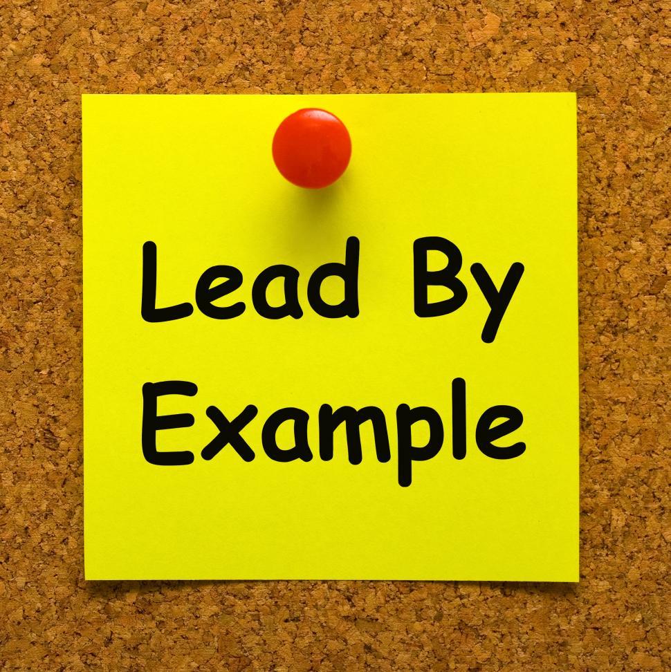 Free Image of Lead By Example Note Means Mentor And Inspire 