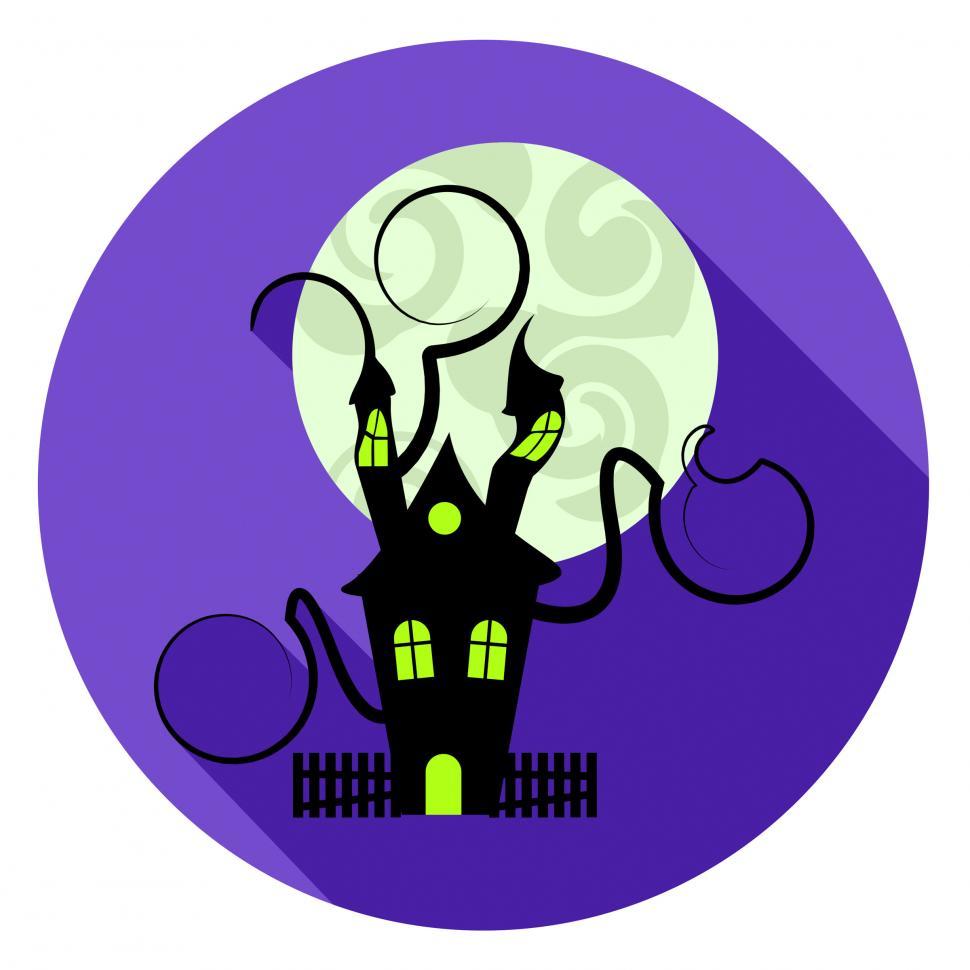 Free Image of Halloween House Icon Represents Trick Or Treat And Apartment 