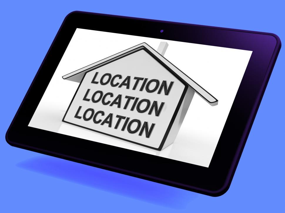 Free Image of Location Location Location House Tablet Shows Prime Real Estate 