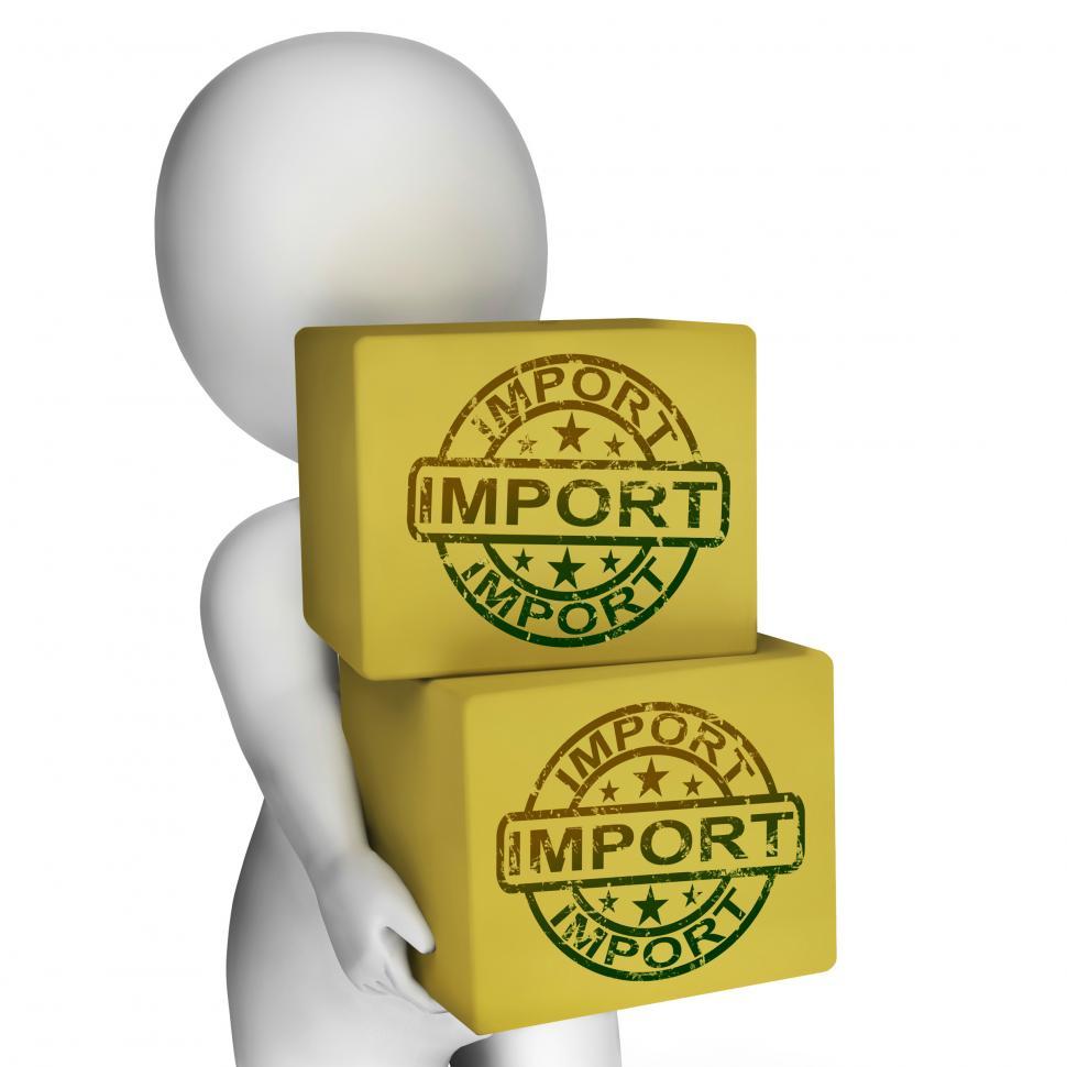 Free Image of Import Boxes Show Importing International Goods And Products 
