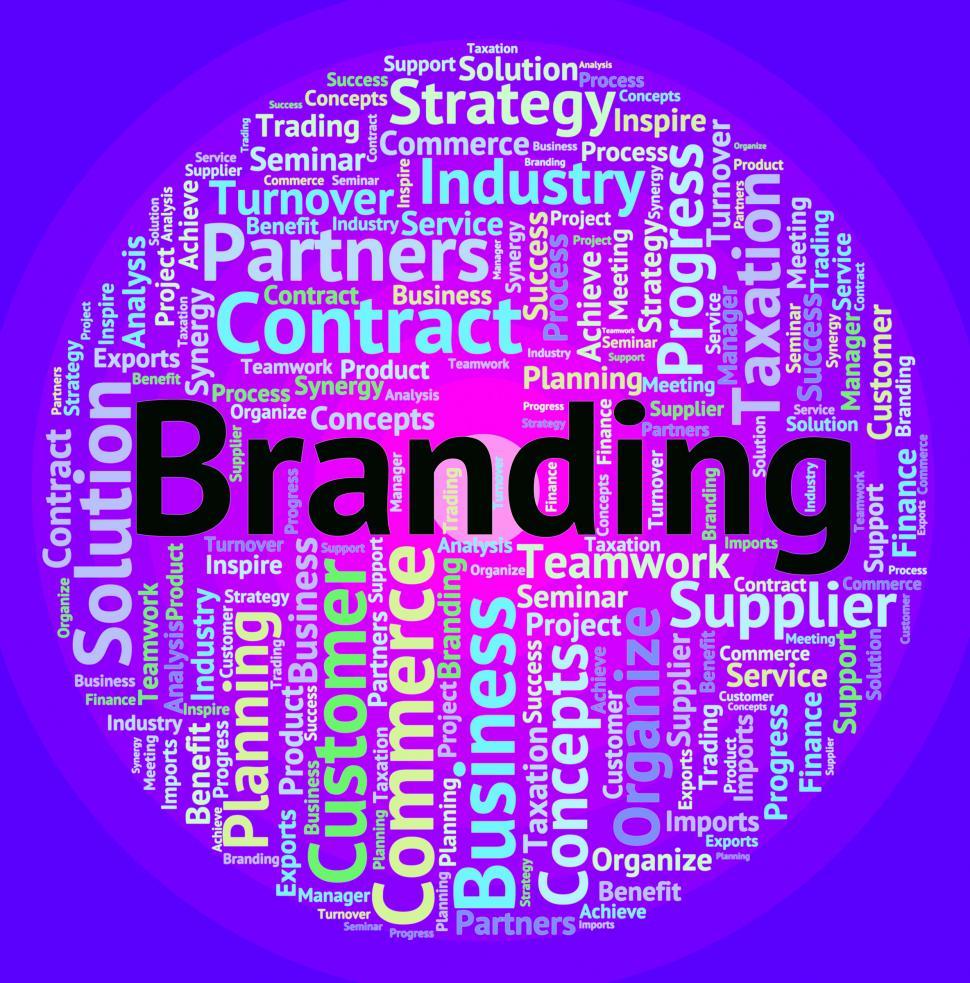 Free Image of Branding Word Shows Company Identity And Branded 