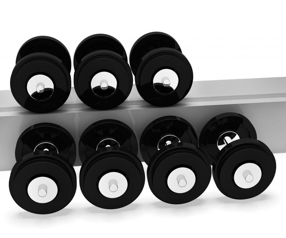Free Image of Exercise Dumbbells Represents Get Fit And Exercised 3d Rendering 