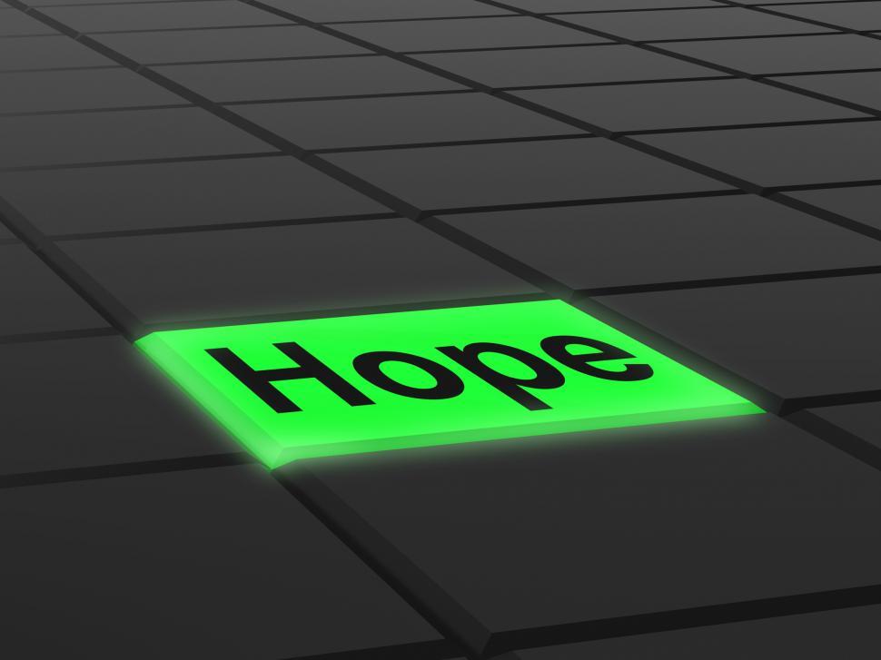 Free Image of Hope Button Shows Hoping Hopeful Wishing Or Wishful 