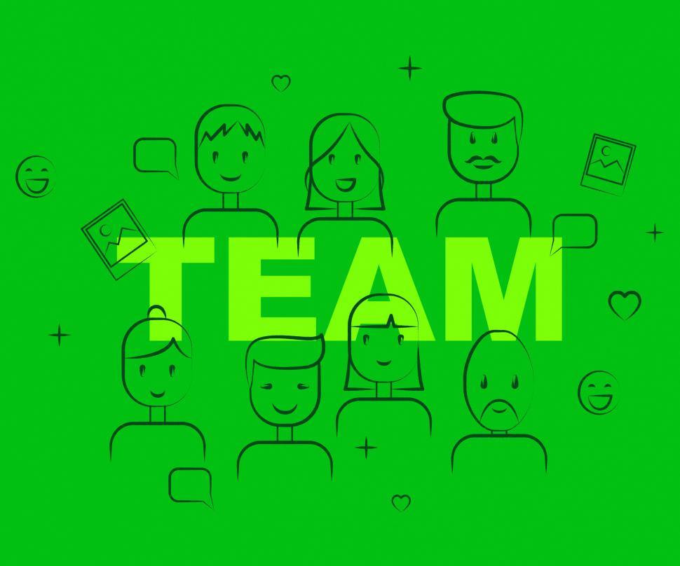 Free Image of Team Of People Shows Teamwork Cooperation And Teams 