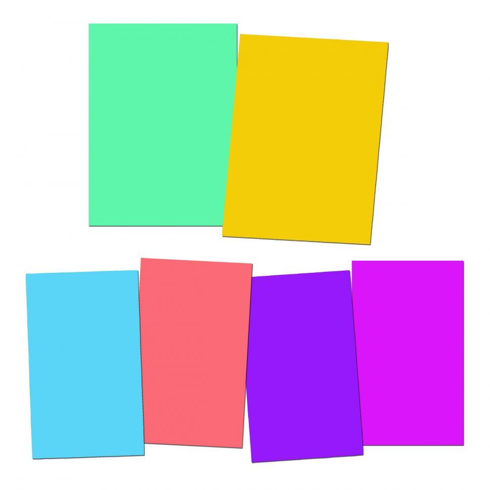 Free Image of Two And Four Blank Paper Slips Show Copyspace For 2 Or 4 Letter  