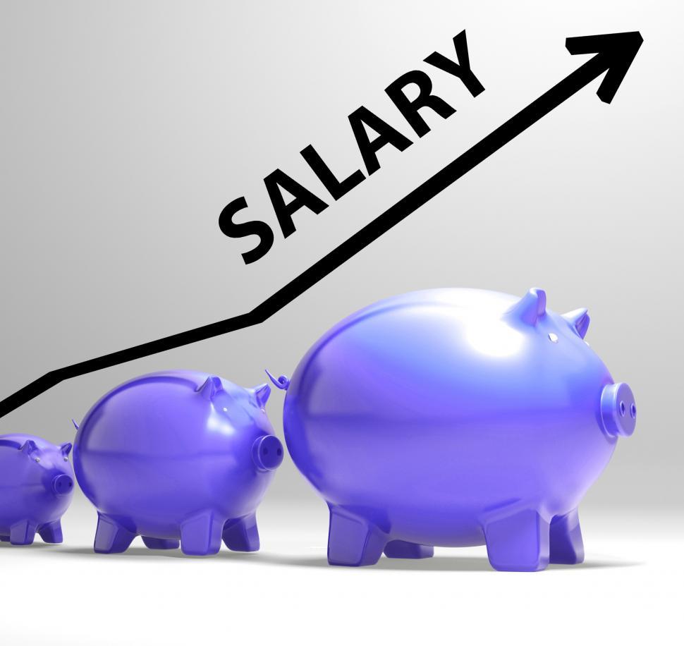 Free Image of Salary Arrow Shows Pay Rise For Workers 