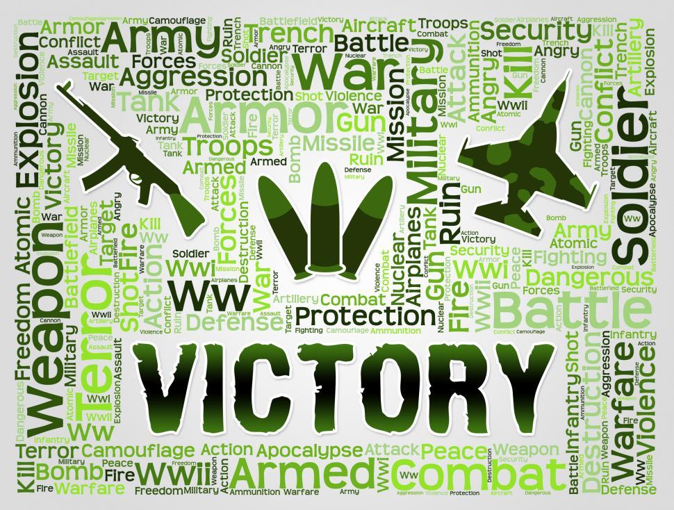 Free Image of Victory Words Means Winning Battle And Victorious 